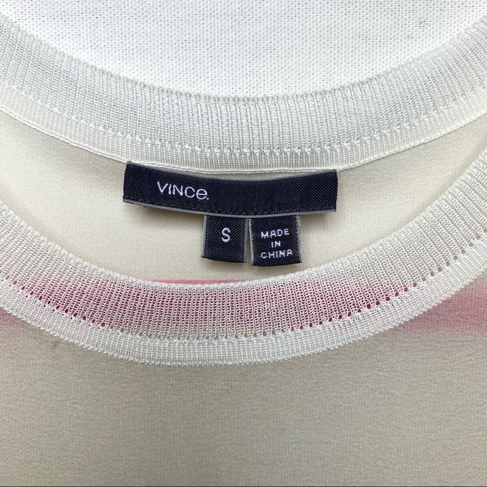 VINCE sheer off-white fancy top 🤍 - Picture 3 of 11